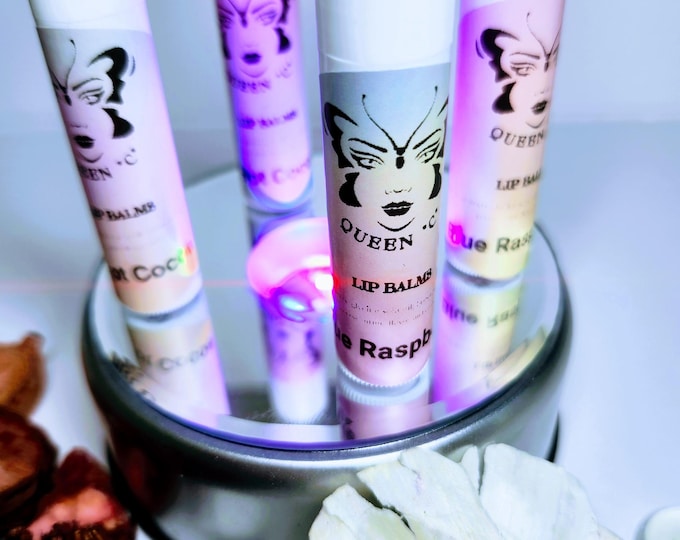 Lip Balms 27 flavors (Blue Raspberry, Hot Cocoa, Cherry, Peppermint, Coconut, Strawberry, Fruit Punch, Fudge Sundae, Cake Batter and more)