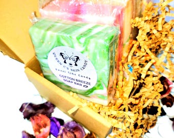 Soap Gift Box - 5 pack large bars (includes soap pouch) - 21 different scents to choose from