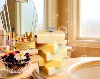 Handmade Soap Bar: Natural Shea Butter, Coconut Oil, Olive Oil (4.5 oz)