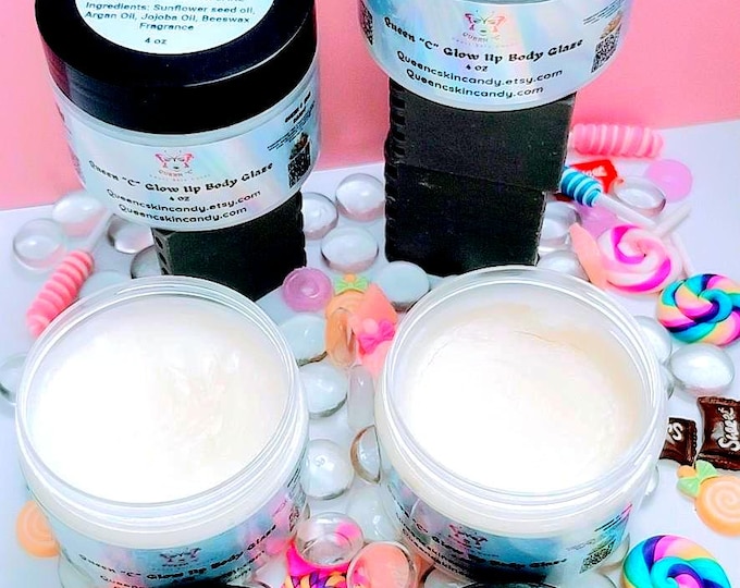 Glow Up Body Balm Glaze- over 70 Scents - Men & Women 8oz and 4oz | Body Balm| Glowing skin Moisturizer| Luxurious Body Glaze| Silky Salve