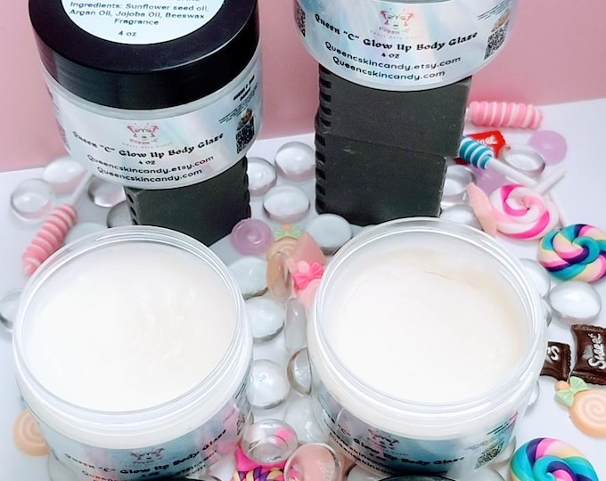 Glow Up Body Balm Glaze- over 70 Scents - Men & Women 8oz and 4oz | Body Balm| Glowing skin Moisturizer| Luxurious Body Glaze| Silky Salve