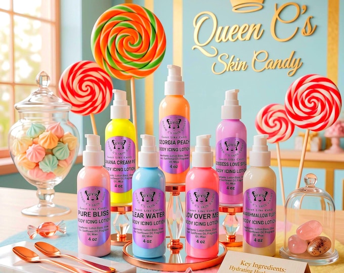 Body Icing Lotion Skin Candy 8oz & 4oz (over 70 scents available!)