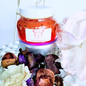 Foaming Sugar Scrubs Skin Candy 8oz & 4oz (70 scents). Exfoliating Sugar Body Scrub, Natural Body Polish, Skin Softening Scrub, spa gift