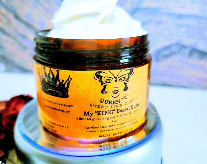 My KING Beard Butter, Shea & Mango Butter, 4 oz.