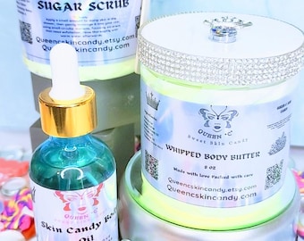 BOSS Trio Bundle Collection - Whipped Body Butter, Body Oil and Sugar Scrub -Self Care Package| Bath & Body Gift| Pamper Gift|Valentine Gift