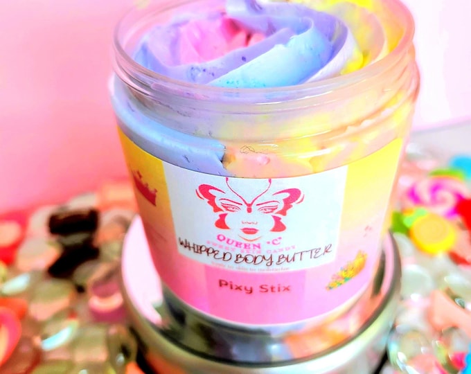 The "Candy Shop" Collection - Whipped Body Butter skin candy 8 oz, 4 oz & 2 oz - You can personalize your Bling Lid with initial