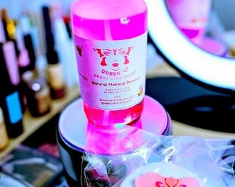 Natural Makeup Remover: Coconut Oil & Rose, 4oz with Pads