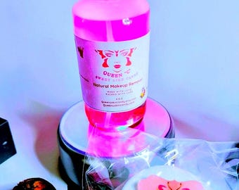 Natural Makeup Remover: Coconut Oil & Rose, 4oz with Pads