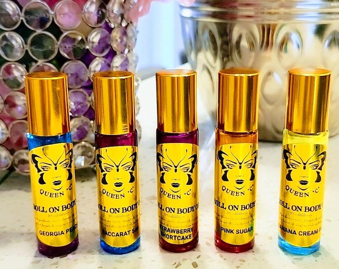 Roll-on Body Oil Skin Candy .34 oz perfume over 70 scents available |Spa Gift  Relaxation Gift Set, Self Care Package, Bath and Body Gift|