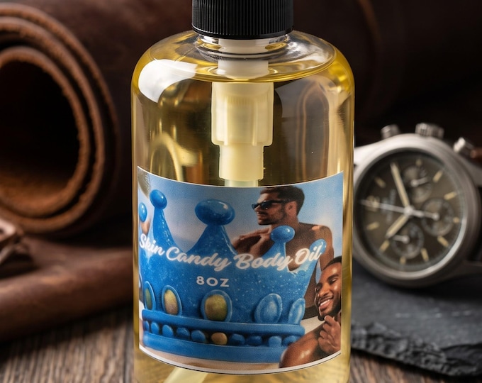 Scented Body Oil: Men's Collection Sweet Skin Candy - 70+ Aromas - Spa Gift