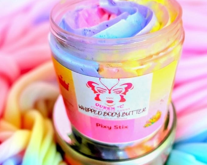 The "Candy Shop" Collection - Whipped Body Butter skin candy 8 oz, 4 oz & 2 oz - You can personalize your Bling Lid with initial