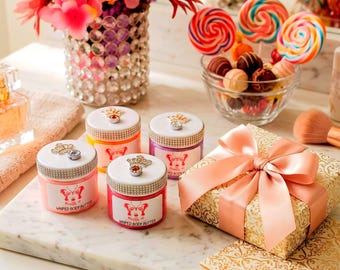 Whipped Body Butter Sampler Pack: Pick 4, Personalized Bling Lid