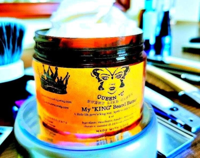 My KING Beard Butter, Shea & Mango Butter, 4 oz.