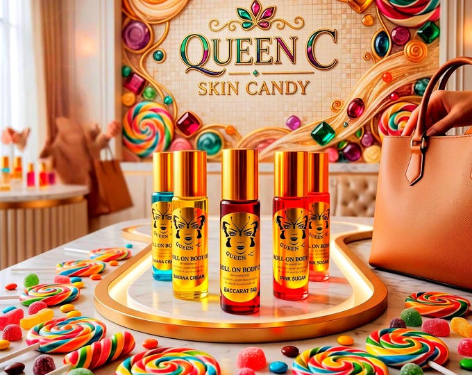 Roll-on Body Oil Skin Candy .34 oz perfume over 70 scents available |Spa Gift  Relaxation Gift Set, Self Care Package, Bath and Body Gift|
