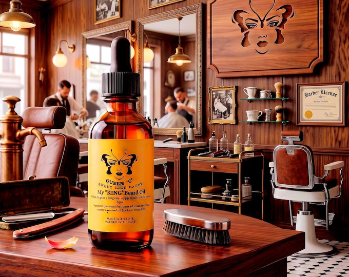 My King Beard Oil 2 oz : Natural Hydrating Moisturizer with Argan and Jojoba