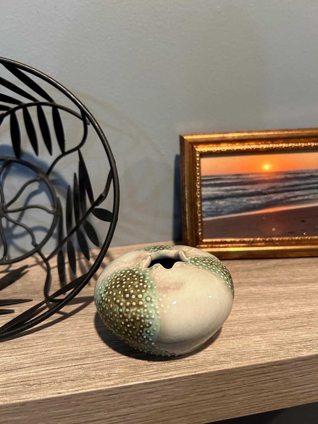 Porcelain Sea Urchin Decoration Wall Hanging white/green - Etsy UK