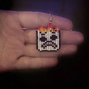 Flaming Marshmallow Earrings