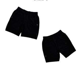 Pantalones cortos deportivos Lululemon con bolsillos con cremallera - Negros - Talla [S] para hombre
