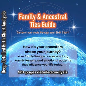 Análisis de la Carta Astral: Informe Personalizado de Lazos Familiares y Ancestrales – Astrología para la Dinámica Familiar y las Relaciones Parentales – Regalo de Cumpleaños Perfecto