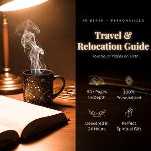 Astrocartography Travel Reading | Relocation Astrology & Custom Map, In-Depth Birth Chart, Moving Gift, Wanderlust Wall Art Decor, Natal
