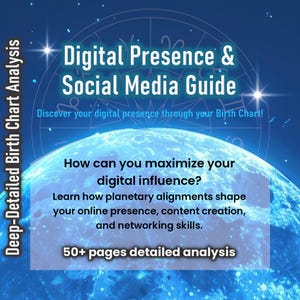 Leitura de Mapa Astral, Presença Digital Personalizada e Análise de Influência em Mídias Sociais – Astrologia para Visibilidade Online, Presente de Aniversário Perfeito