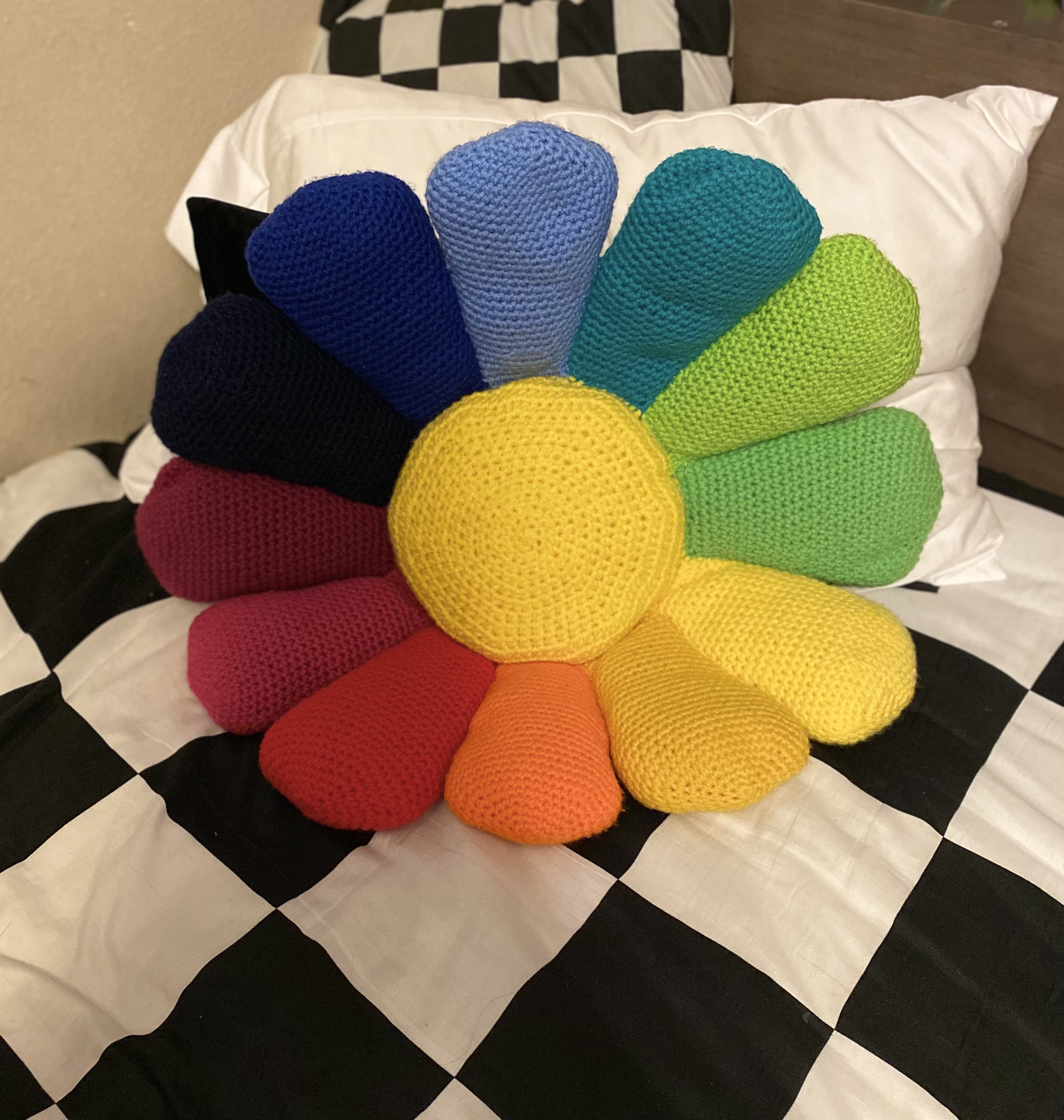 Takashi Murakami, Flower Cushion (Rainbow/Yellow/Blue) (2017), Available  for Sale
