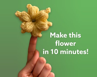 Crochet Yellow Flower/Crochet Flowers/Pdf Crochet Flower Pattern /Pdf Pattern/Digital Pattern