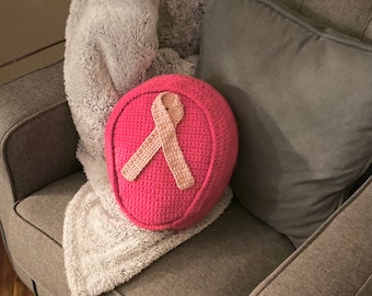 Crochet Breast Cancer Pillow/Pdf Pattern/Digital Pattern/