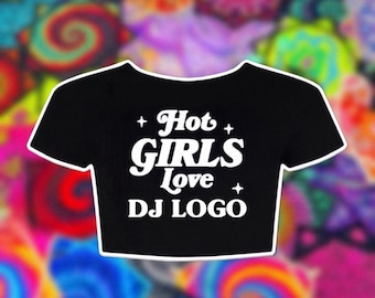 Custom dj crop top - rave wear , edm , riddim , dubstep , edm merch