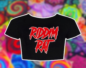 Riddim rat crop top - rave wear , edm , riddim , dubstep , edm merch