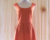 Items similar to Clementine Tea Dress in Lantana Orange...Vintage ...