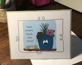 Digital get well card, printable funny card, garden get well
