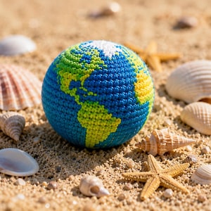 Virkad Earth Hacky Sack-fotpåse | Sensorisk fotpåse för barn, Fidget-festgåva, Jonglerleksak för utomhusbruk, Stressbollar