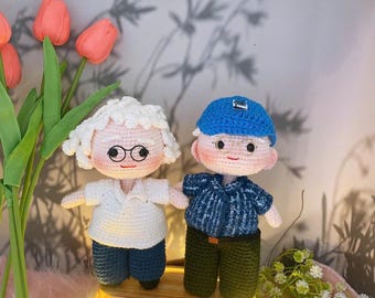 Look Alike Doll, Custom Crochet Doll, Couple Crochet Dolls, Christmas Gift, Handmade Couple Doll, Personalized Gifts, Christmas Gifts