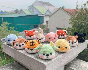 Handmade Crochet Animal Keychain: Amigurumi Bag Charm
