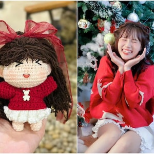 Look Alike Doll, Benutzerdefinierte Häkelpuppe, Paar Häkelpuppen, Weihnachtsgeschenk, Handgemachte Paar Puppe, Geschenk für Baby, personalisierte Geschenke