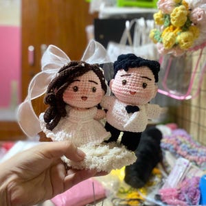 Couple Portrait Doll, Custom Couple Doll, Look Alike Doll, Darlings Doll, Anniversary Gift, Personalized Crochet Gift For Mom Dad Her Him