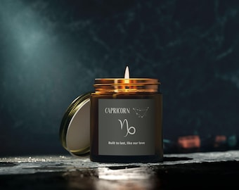 Capricorn Scented Soy Candle, Zodiac Astrology Gift
