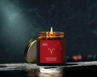 Aries Zodiac Scented Candle, Astrology Gift, Home Decor