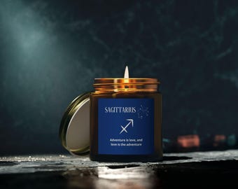 Sagittarius Scented Soy Candle, Astrology Gift, Zodiac Home Decor