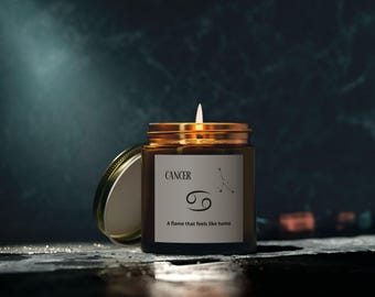 Cancer Zodiac Scented Soy Candle, Astrology Gift, Home Decor