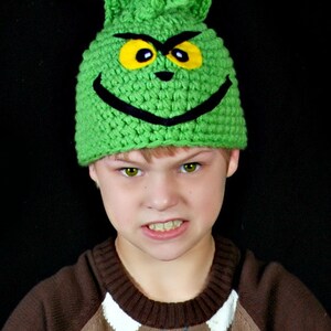 child size hat Lime green winter character hat currently made to order image 3