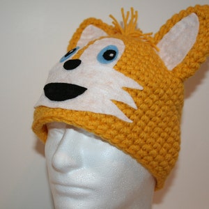 Fun fox character hat A one of a kind winter hat unique and cute image 5