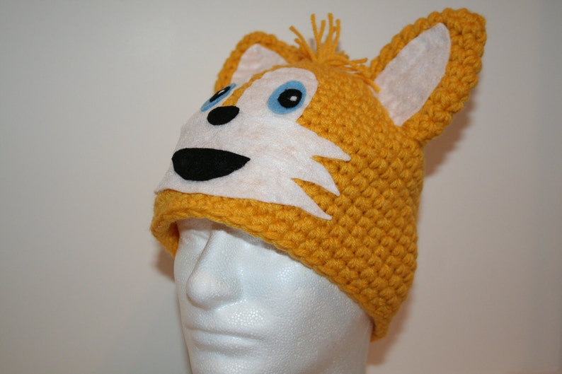 Fun fox character hat A one of a kind winter hat unique and cute image 5