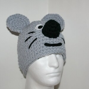 mouse hat - handmade character hat crocheted - double yarn custom sizing available