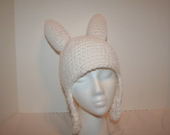 Child size hat inspired by Fionna - made with ear flaps and spikes