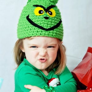 child size hat Lime green winter character hat currently made to order image 1