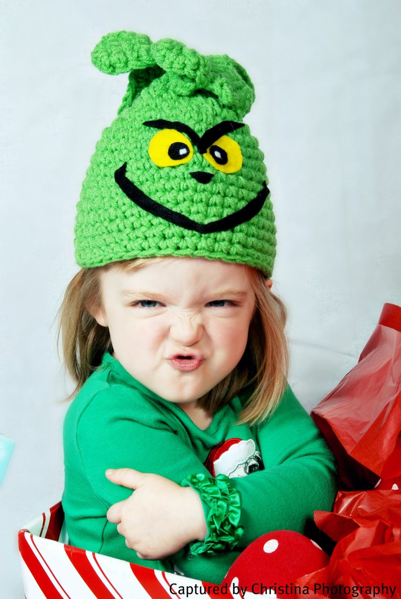 child size hat Lime green winter character hat currently made to order image 1