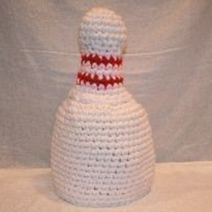 Bowling pin hat gift for bowler or bowling fan crocheted fun and unique image 2