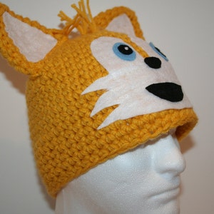 Fun fox character hat A one of a kind winter hat unique and cute image 4